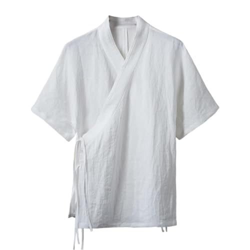Chemise Hanfu homme en lin contre la chaleur du printemps été