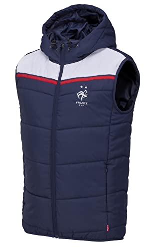 Equipe de FRANCE de football Doudoune sans Manche Enfant FFF - Collection Officielle Taille 10 Ans