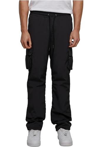 Leg Cargo Pants Pantaloni XXL uomo straight nylon nero