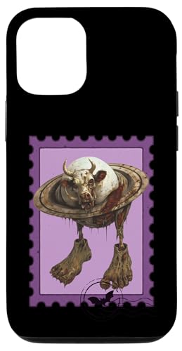 ハロウィン 郵便切手 ラ・ヴァカ サトゥルノ ゾンビーナ サトゥルニータ スマホケース iPhone 12/12 Pro 用