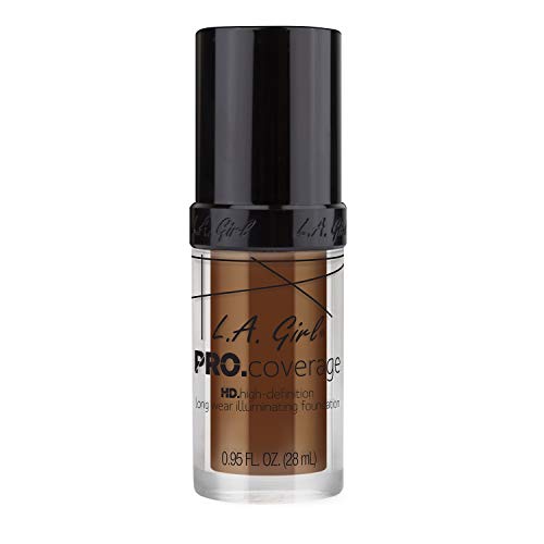 L.A. Girl Pro Coverage Illuminating Foundation - Rich Cocoa, brown, 28.1 ml (Pack of 1)