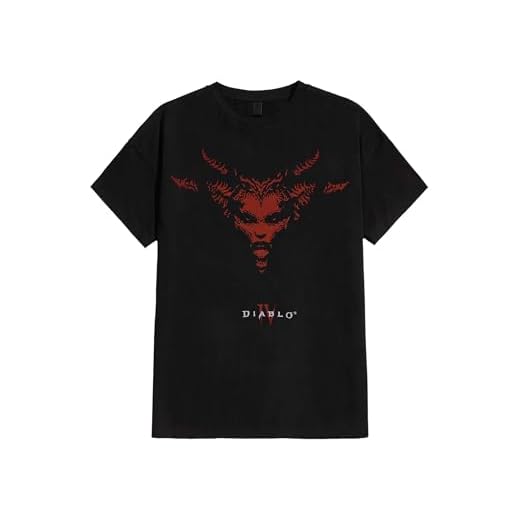 Diablo IV - Lilith Sigil Herren Männer Jungen Kurzarm T-Shirt
