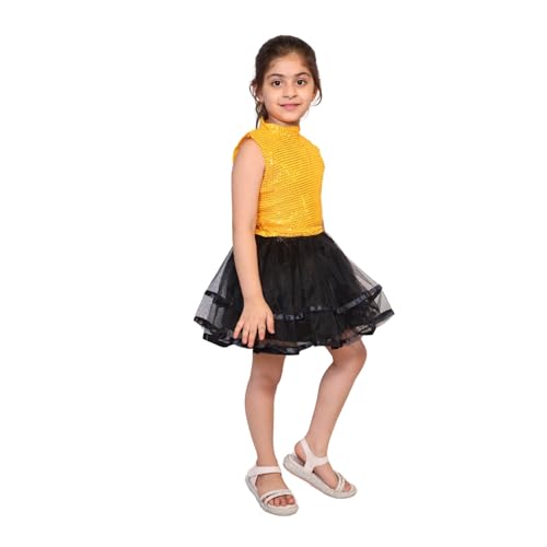Image of Kaku Fancy Dresses Western Dance Top for Kids Halter Neck Top For Annual Function (ONLY TOP) - Skirt not included