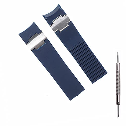 Adwoa Rubber Silicone 22mm Watch Band Straps Replacement with Spring Bar Tool - Watch Band Straps Compatible with Ulysse Nardin Maxi Marine/Diver/Black Sea Watches
