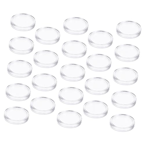 Caja plástica transparente para 100 monedas 25mm miniatura 1