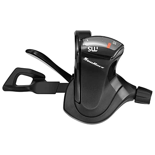Manette de dérailleur 10 vitesses droite indexée noire en aluminium pour VTT