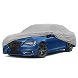 BDK Universal Fit Water Resistant All Weather Indoor Outdoor Car Cover for Sedan SUV Auto Vehicle - Protect from UV Light, Rain, Snow, Dust, Debris, Pollen, Tree Sap & More - XL1 210L x 75W x 50H