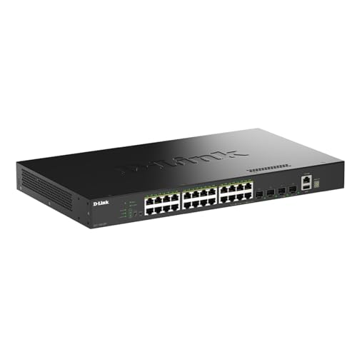 Image of D-Link DGS-1530-28P Stackable Smart Switch 24 Ports 1G PoE+, Power Budget 370W + 4 Ports 10G SFP+ for uplink, 6kV Surge Protection on ethernet Ports, QoS, Enterprise Security, RPS Support