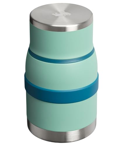 Image of STANLEY Adventure To-Go Food Jar and Spork 24 oz | Vacuum Insulated Food Container | Wide Mouth Screw On Lid | Packable for Travel | Stainless Steel with Leakproof Lid | BPA-Free | Spring Green