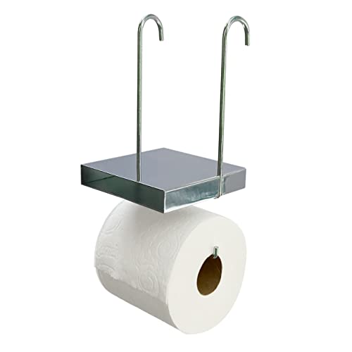 Tp Pal Ledge – Hanging Extra Toilet Paper Roll Holder With Multi-Purpose Double Shelf, Durable Chrome #TOP7