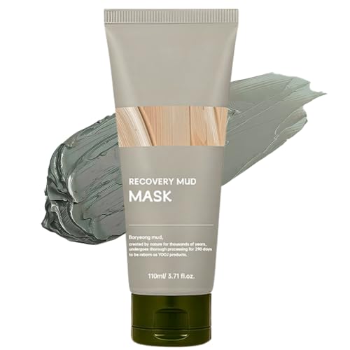 Recovery & Relief Mud Mask - Korean Face Mask - Boryeong Mud, Deep Cleansing Face Mask for Pore Minimizing & Blackhead, Oil Control, Moisturizing, Glass Skin Hydrating Face & Body Mask