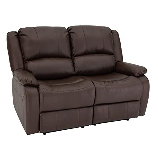 RecPro Charles Collection | 58" Double Recliner RV Sofa | RV Zero Wall Loveseat | Wall Hugger Recliner | RV Theater Seating | RV Furniture | RV Sofa | RV Sofa Bed | RV Couch | Mahogany