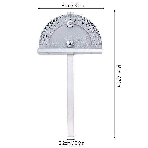 Transportador de ángulo de aleación de aluminio 180 grados miniatura 3