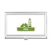Pisa Italy Green Landmark Pattern Business Card Holder Case Pocket Box Wallet