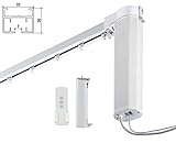  5 Meter Smart WIFI automatizado pistas de cortina eléctrica y motor de carril. Inteligentemente motorizado para cortinas. Aplicación / Voz / Control remoto. Trabaja con Alexa, Google Home