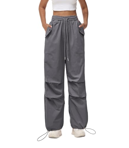NASKY High Waisted Cargo Pants for Women Combat Military Trousers Featuring Wide Legs with 6 Pockets，Casual and Comfort