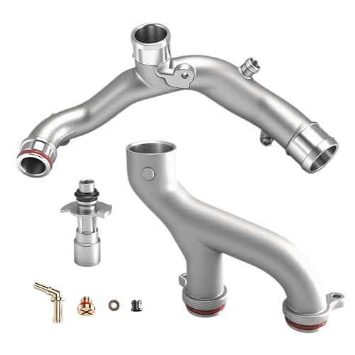 Riyhch Engine Coolant Outlet Pipes Kit fit for Jaguar, for Land Rover, for Range Rover Sport LR4 3.0L V6/5.0L V8, OE LR092992 LR028136 LR049990