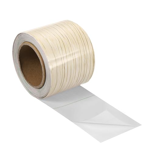Image of uxcell Wood Grain Tape, 2 inch x33 Ft Self Adhesive Wood Grain Repair Patch for Baseboards, Doors, Floor Repair, Furniture Home Decor White Maple