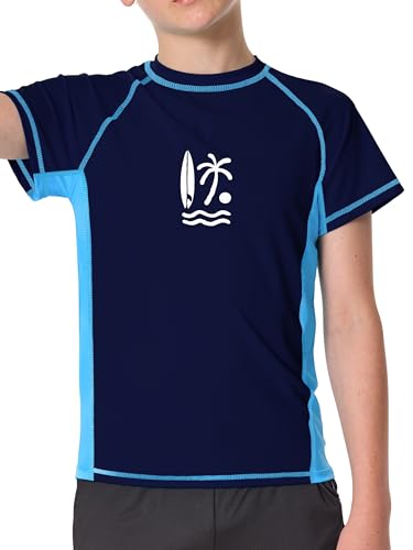 IHU Kinder UV Shirt UPF 50+ Jungen Badeshirt Schwimmshirt