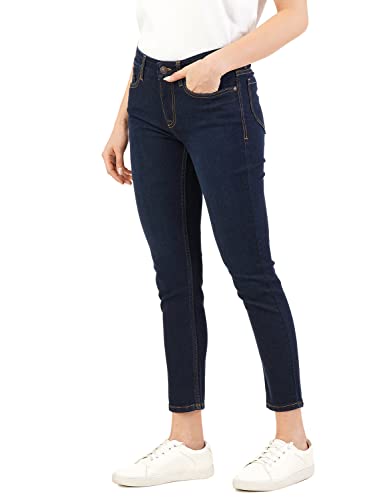 Image of INKD Women's Contrast Stitch Stretchable Skinny Fit Jeans