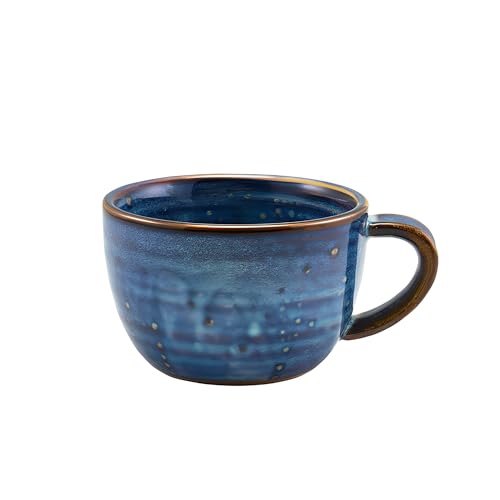 Genware Terra - caneca de café (porcelana, 285 ml, 6 unidades), cor azul