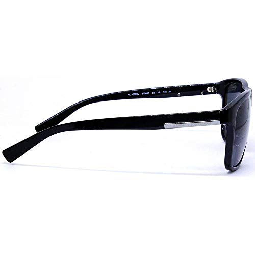 Armani Exchange AX4052SL 815887 Preto Polido Lente Cinza Tam 58
