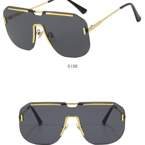 Vintage Oversized Rimless Metal Leg Sunglasses Travel Driving Sports Eyewear Uv400 for Women Men4