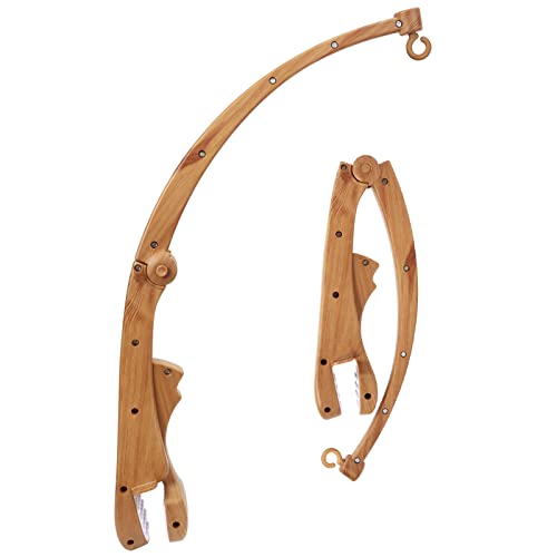 Image of Crib Mobile Arm - Imitation Wood - 18 Inch Foldable Mobile Arm for Crib - Mobile Hanger for Crib - Crib Toys Attachments - Holder for DIY Clamp Mobile