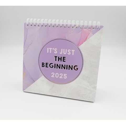 2025 Desk Calendar with Stand and Designs Cover