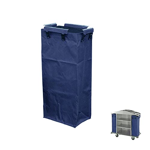 Image of Replacement Janitorial Cart Bag, High Capacity Waterproof Thickened Housekeeping Commercial Janitorial Cleaning Cart Bag with 8 Strong Buckle - 15 x 11 x 33 inches (26 Gallon)