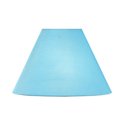 Image of Aspen Creative 56032, Hardback Empire Transitional UNO Lamp Shade, Sky Blue, 4 inch Top x 10 inch Bottom x 7 inch Slant, Slip UNO 33mm