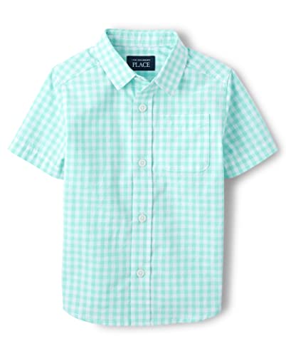 Image of The Children's Place boys Short Sleeve Button Up Shirt