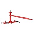 ALMULOO 47” Hay Spear 3-Point Hitch Adapter Compatible with All Category 1 Tractors, with 2 Stabilizers, 2” Receiver & 1-7/8” Gooseneck Ball, Red Finish