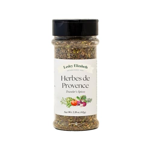 Image of Lesley Elizabeth Herbes de Provence Traveler's Spices - Authentic French Herb Blend for Chicken, Fish, Pork & Vegetables | All-Purpose Gourmet Cooking & Grilling Seasoning