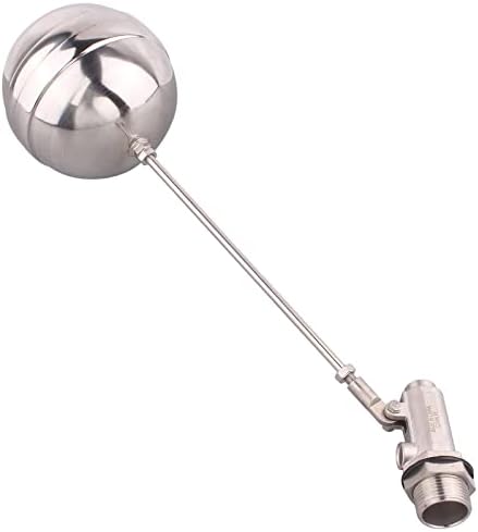 Stainless Steel Float Ball Valves - 1” NPT Male Thread Flow Control Float Sensor Valve Automatic Water Level Control Float For Tank Pond Water Tower