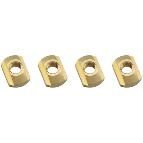 TAODAN 4PCS Buoyancy Wing Plate T Shaped Brass Rail Nuts M8 0.55x0.78inches for Surfboard and Paragliding Accessories
