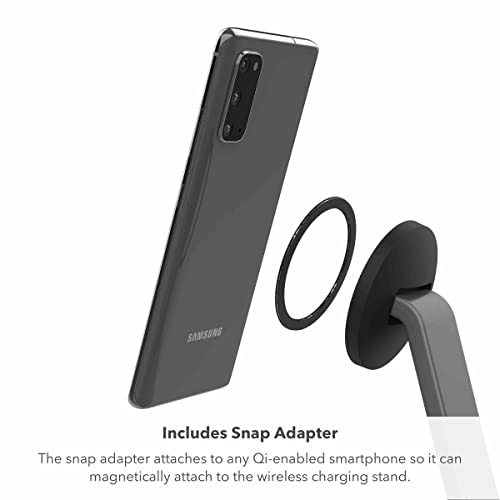 ZAGG mophie Snap+ charging stand & Pad with Europe Adapter, Qi-Enabled devices, Fast Charging, Up to 15W, 2 devices, Black - Image 3