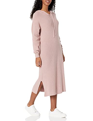 The Drop Damen Claudia kuscheliges Pullover-Midikleid mit Kapuze, Zephyr...