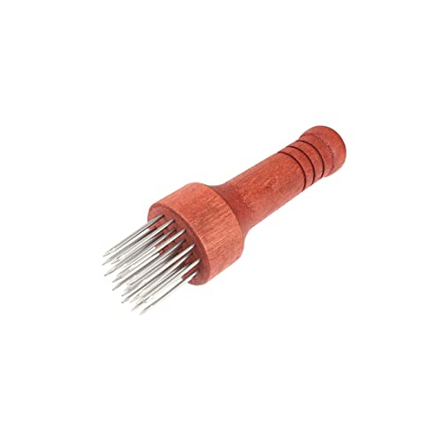 Martillo de acero inoxidable para ablandar carne, mango de madera, aguja de carne, gadget de alimentos, carne de res, cerdo, pollo
