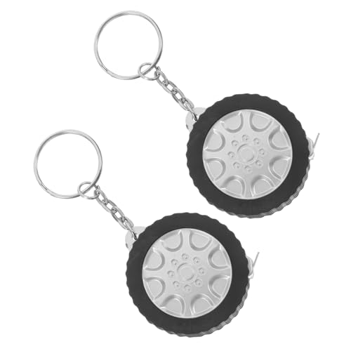 2 Cintas Métricas Mini Retráctiles Portátiles con Llavero miniatura 1
