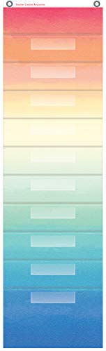 Watercolor 10 Pocket File Storage Pocket Chart (14" X 58") #TOP1