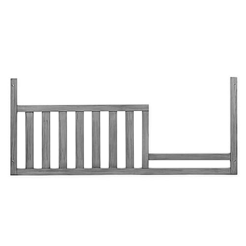 Image of Toddler Bed Safety Guard Rail for Oxford Baby, Soho, Ozlo & Avalon Baby Convertible Cribs - Solid Wood Rail for Toddler Bed Conversion - Safety Rails for Children (Graphite Gray, Option 1)