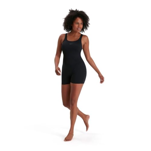 Speedo Damen Eco Endurance+ Legsuit Swimsuit| Chlorine Resistant | Recycled Fabric | Swim FitneS | Training | Holiday, Black, 38