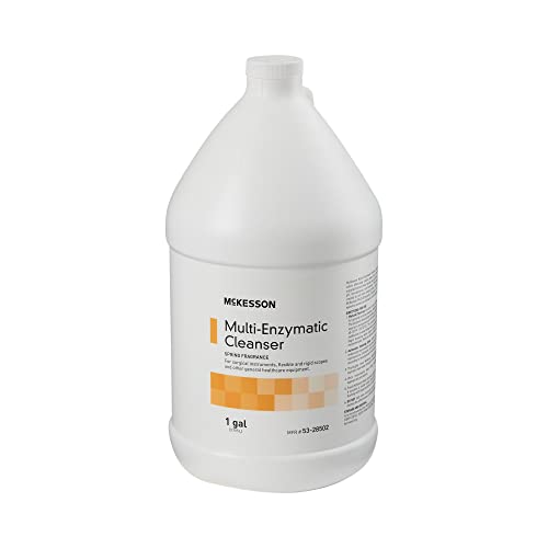mckesson multi-enzymatic cleanser for surgical instruments amp general healthcare equipment 1 gallon pack of 1 spring fresh