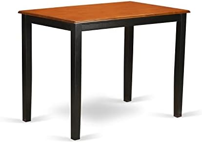 East West Furniture YAT-BLK-H Yarmouth Rectangle Counter Height Table, 30x48 Inch, Black & Cherry