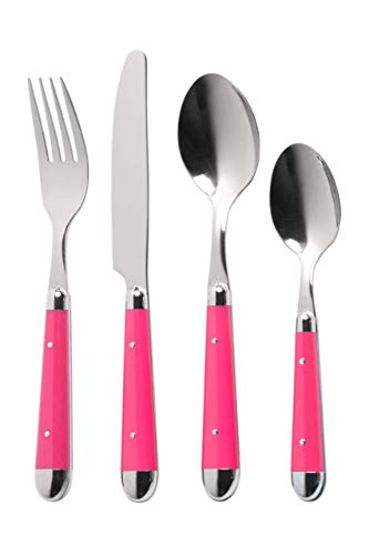 Premier Housewares Brasserie Cutlery Set, 16 Piece - Hot Pink