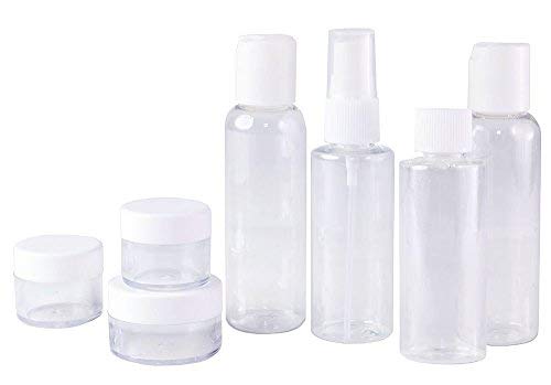 Soft 'N Style Empty Travel Size Bottles Set Plastic Travel Size Empty Bottles, Set Of 7 Refillable Cosmetic Container Toiletry Bottles Set Or Lotion, Shampoo, Cream, Soap, Tsa/Airline Approved #TOP17