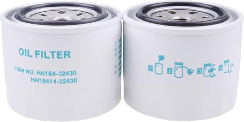 2X Oil Filters  17321-32430 Compatible with Kubota L2650 L2800 KX121-2 KX151M4800 M4900 M5140 M5400 L3560 L3600 - Chamixx HH164-32430