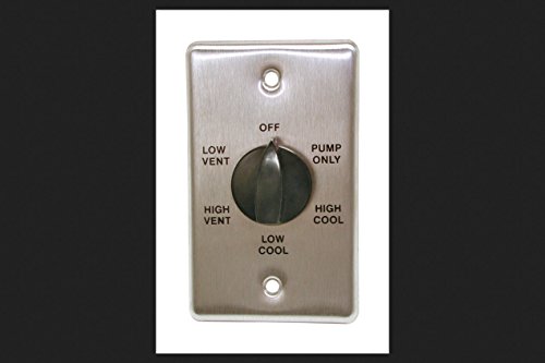 Dial Metal Black Evaporative Cooler Wall Switch