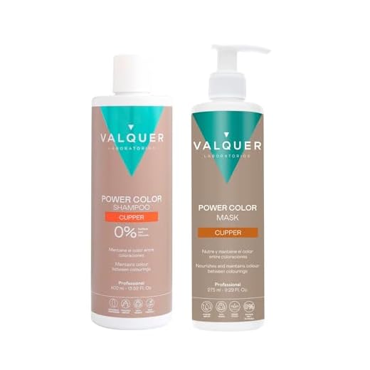 Valquer Pack Power Color Cabellos Teñidos Cobre: Champú 400 ml + Mascarilla 275 ml – Coloración Temporal